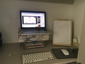 Laptop work station set up