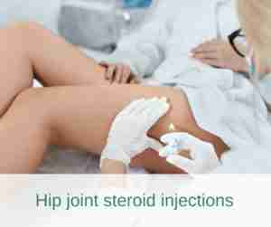 Hip joint steroid injections