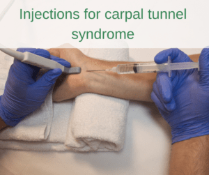 Injections for carpal tunnel syndrome