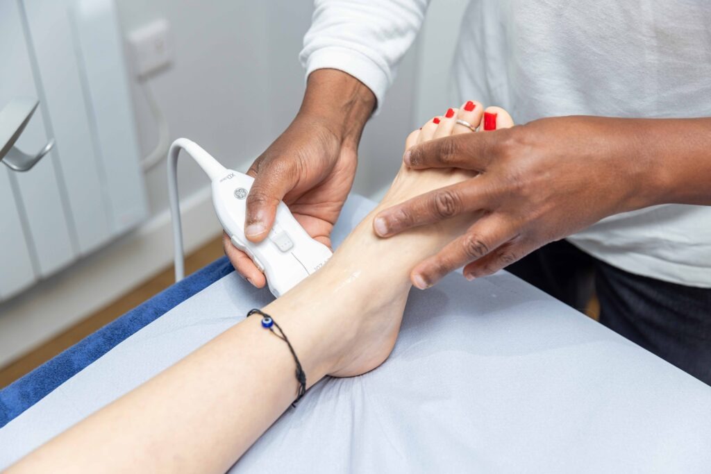 The most common ankle injuries ultrasound scan